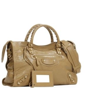Balenciaga city classic giant bag with gold studs